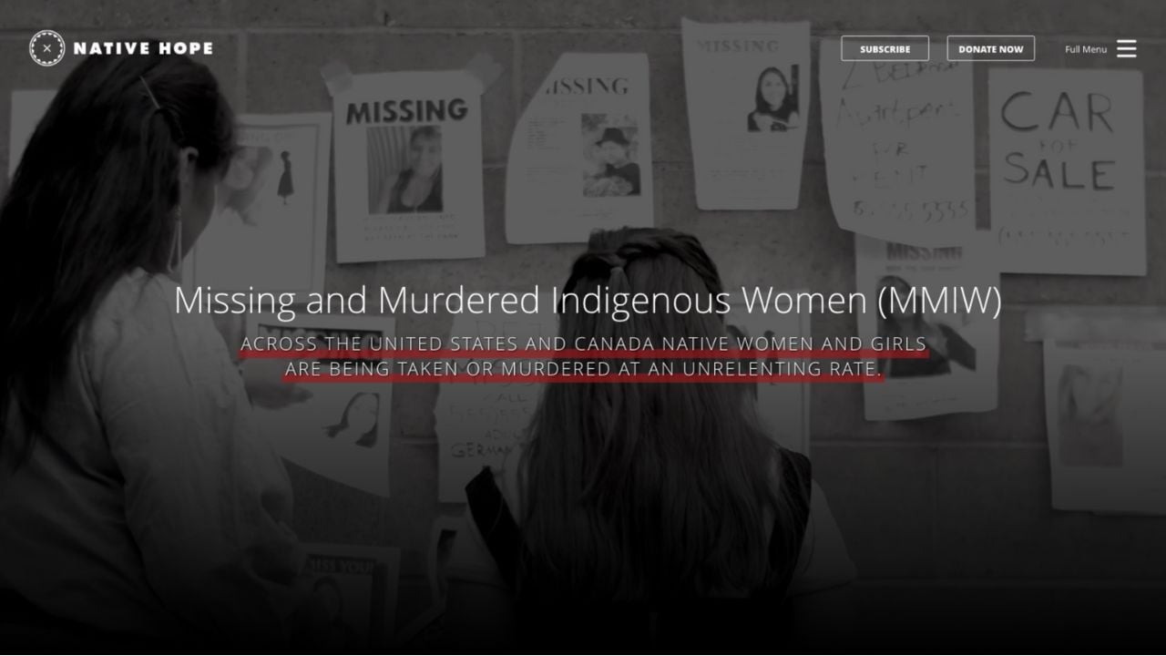 novus recent work - missing and murdered indigenous women
