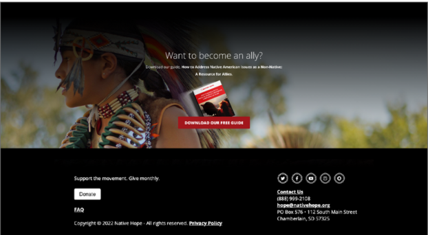 novus recent work - native hope want to become an ally