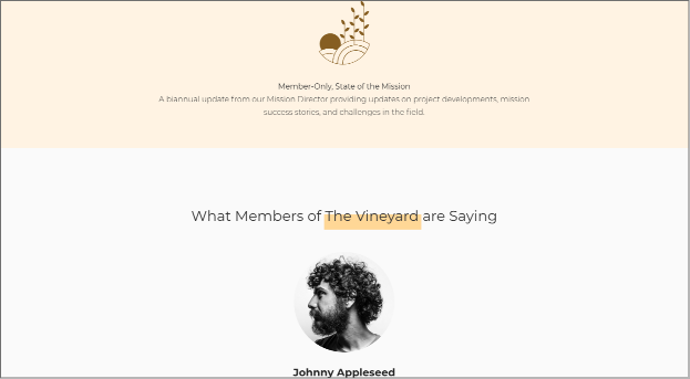 novus recent work - the vineyard testimonial